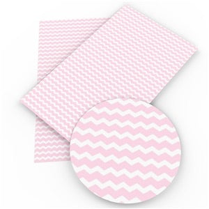 Baby Pink & White Chevron