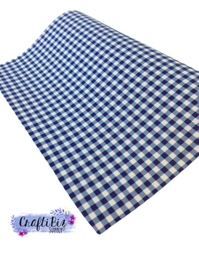 Pebbled Blue & White Checkered - Custom Print