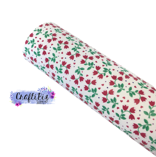 Pebbled Magenta & Green Floral