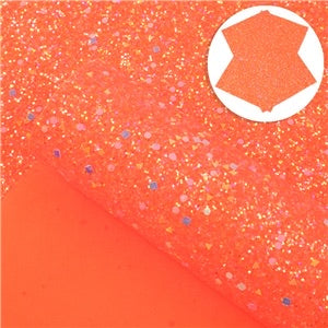 Neon Orange Mix Chunky Glitter
