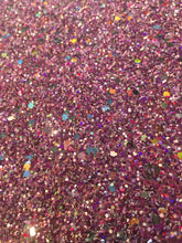 Load image into Gallery viewer, Dark Purple With mix color sequins Chunky Glitter