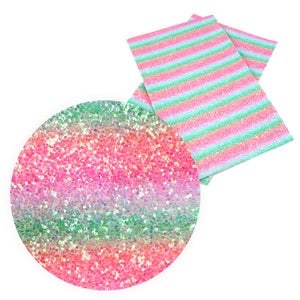 Watermelon Stripes- Chunky Glitter