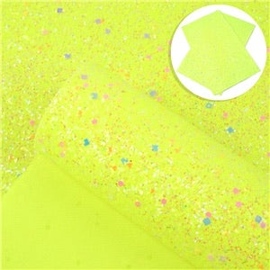 Neon Yellow Mix Chunky Glitter