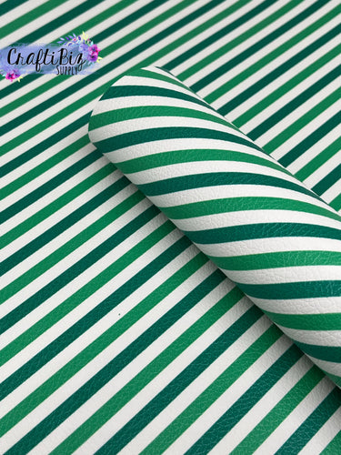 Green & White Stripes