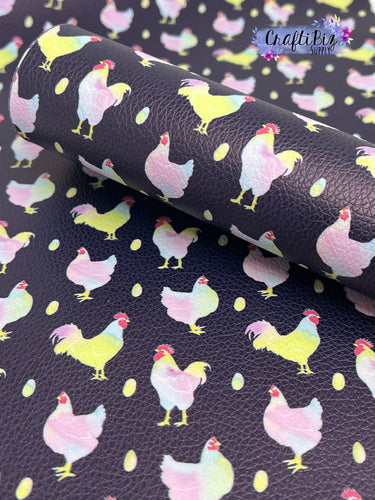 Pebbled Pastel Chickens