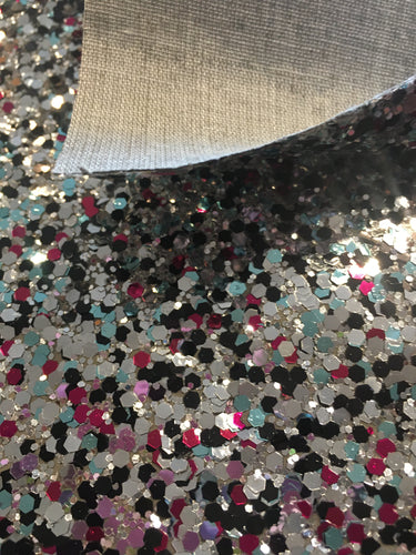 Big Sequins Silver/Black/Pink Mix Chunky Glitter