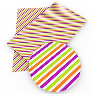 Orange Green & Purple Stripes