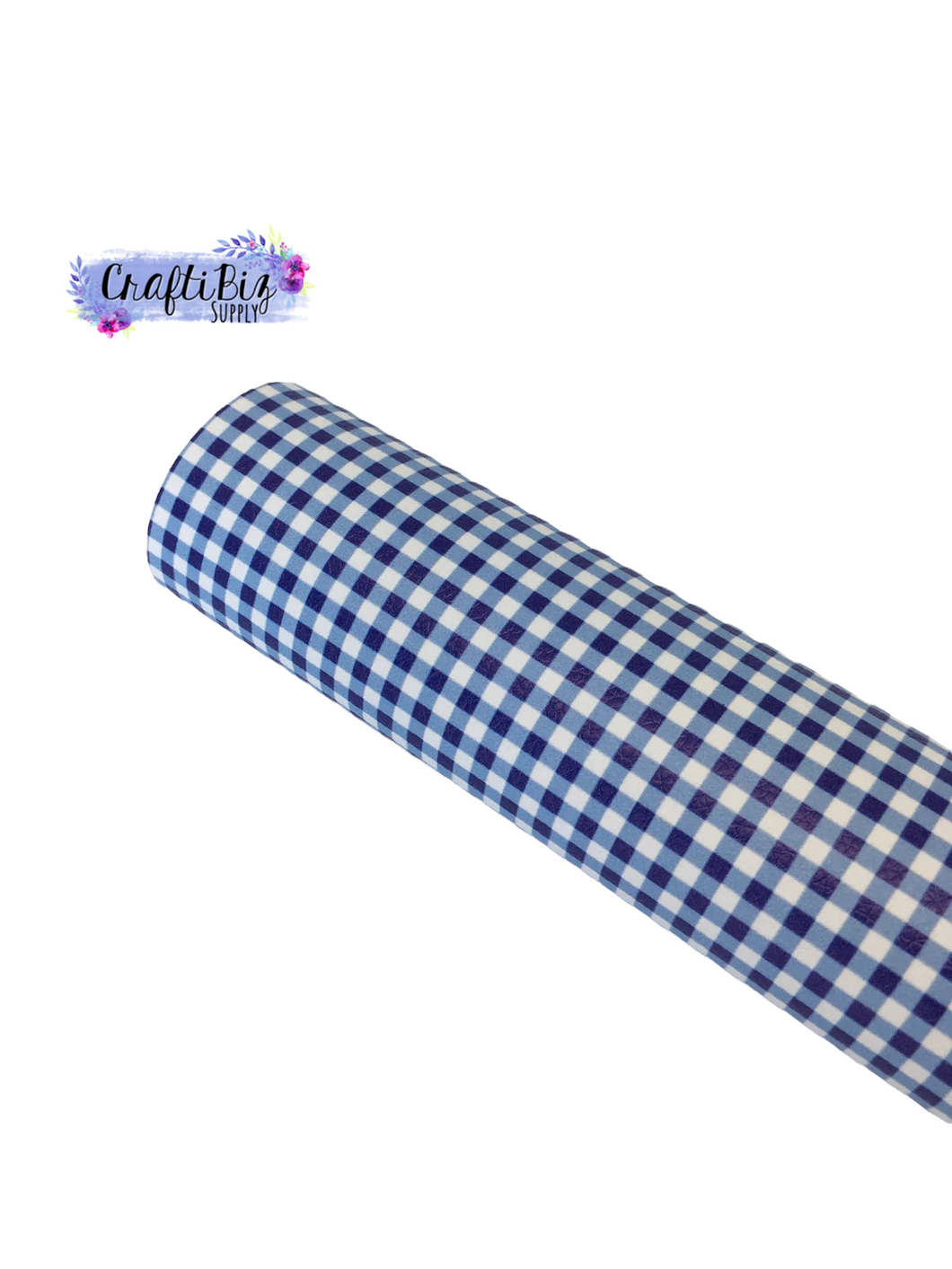 Pebbled Blue & White Checkered - Custom Print