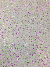 Load image into Gallery viewer, White with Purple &amp; Green Mix Chunky Glitter