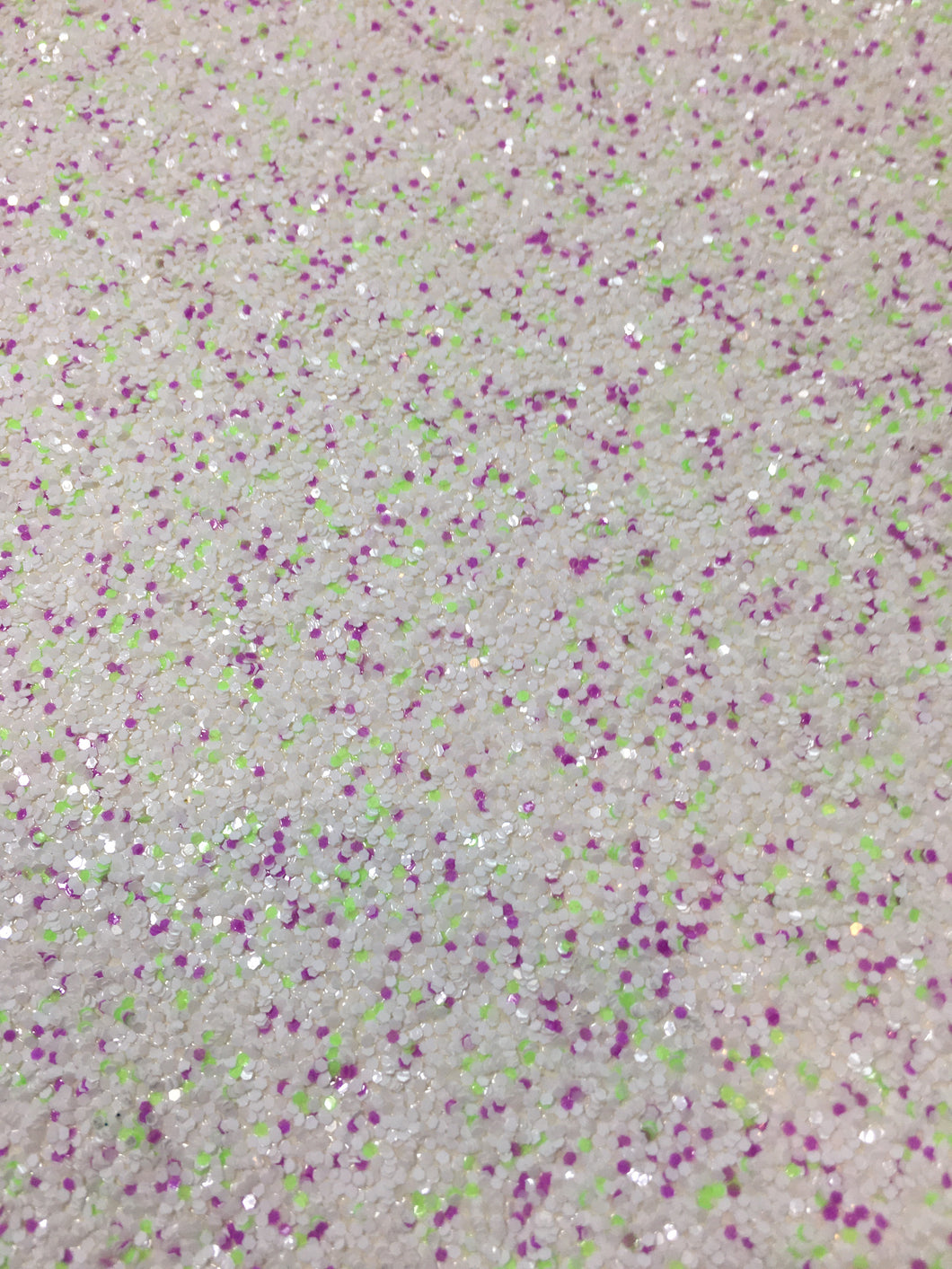 White with Purple & Green Mix Chunky Glitter