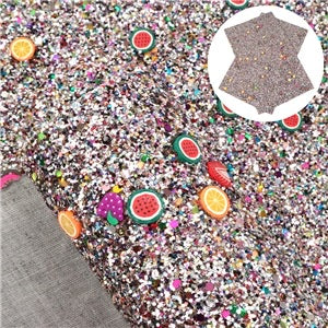 Chunky Glitter with Polymer Clay Fruit