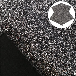 Black & Silver Chunky Glitter