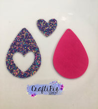 Load image into Gallery viewer, Heart Cutout Teardrop Earring Die