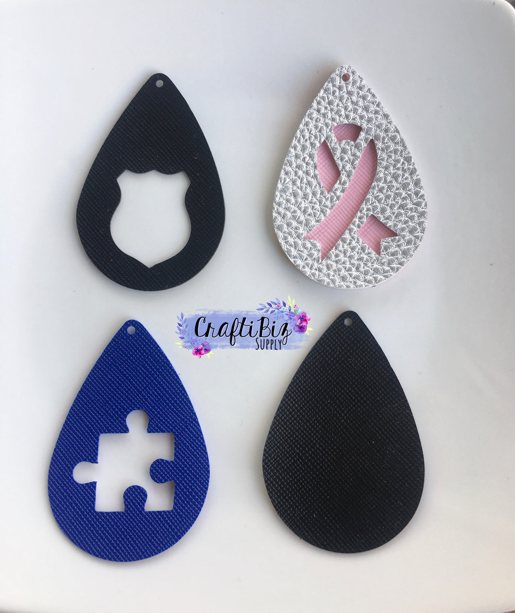 Awareness Teardrop Combo Earring Die