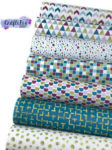 Teal & Magenta Geometric Prints