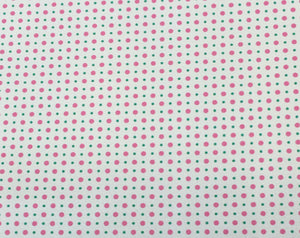 Pebbled White with Pink & Green Dots