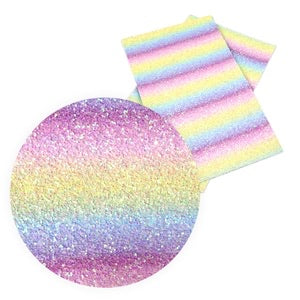 Unicorn Chunky Glitter Stripes