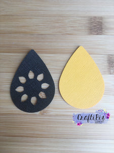 Sunflower Teardrop Earring Die