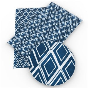 Blue and White Geometric