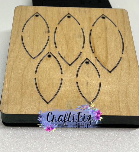 Multi Size Skinny Leaf Earring Die