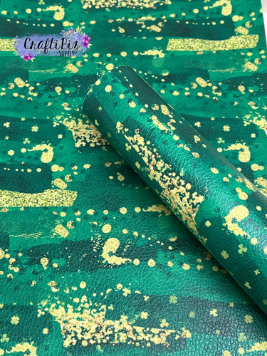 Green & Gold Brushstrokes